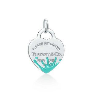 NEW Return to Tiffany Blue Splash Heart Tag Charm